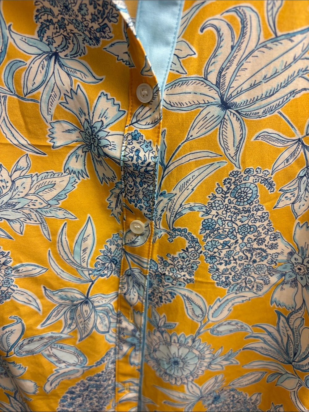 J.McLaughlin Yellow Floral Button-Up Blouse - Picture 4 of 5